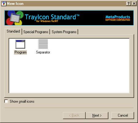 TrayIcon Standard ver. 1.4